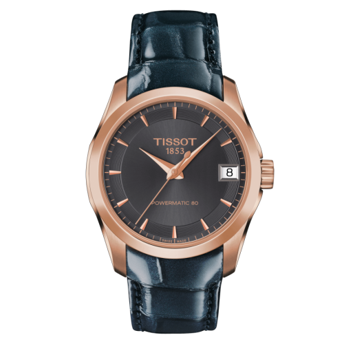 Tissot Couturier Powermatic 80 32 Rose Gold PVD / Grey / Strap